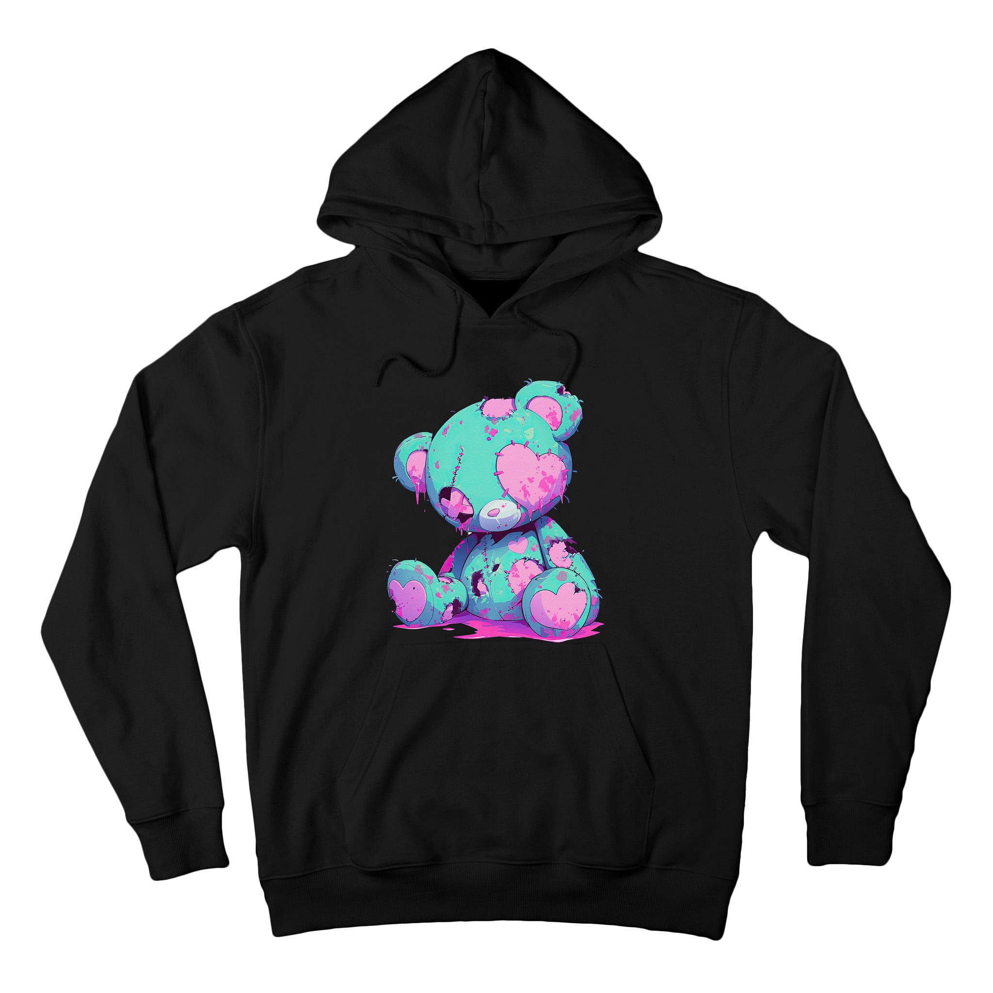 Kawaii Pastel Goth Creepy Cute Witchy Zombie Teddy Bear Tall Hoodie