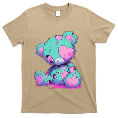 Kawaii Pastel Goth Creepy Cute Witchy Zombie Teddy Bear T-Shirt