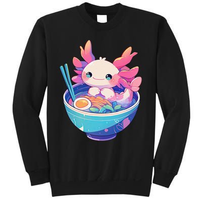 Kawaii Pastel Goth Cute Pin.K Axolotl In A Bowl Of Ramen Sweatshirt