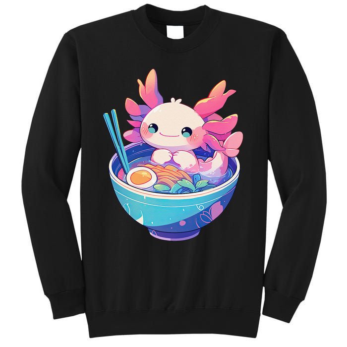 Kawaii Pastel Goth Cute Pin.K Axolotl In A Bowl Of Ramen Sweatshirt