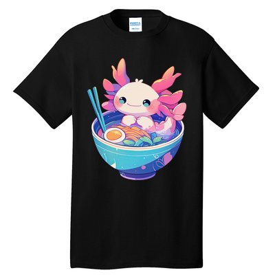 Kawaii Pastel Goth Cute Pin.K Axolotl In A Bowl Of Ramen Tall T-Shirt