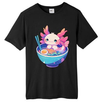 Kawaii Pastel Goth Cute Pin.K Axolotl In A Bowl Of Ramen Tall Fusion ChromaSoft Performance T-Shirt