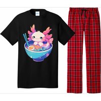 Kawaii Pastel Goth Cute Pin.K Axolotl In A Bowl Of Ramen Pajama Set