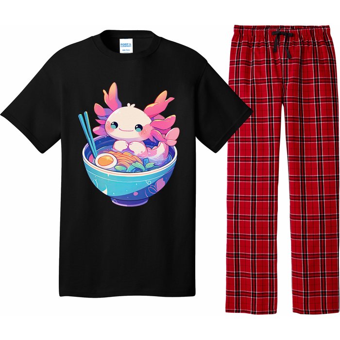 Kawaii Pastel Goth Cute Pin.K Axolotl In A Bowl Of Ramen Pajama Set