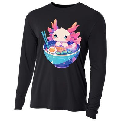 Kawaii Pastel Goth Cute Pin.K Axolotl In A Bowl Of Ramen Cooling Performance Long Sleeve Crew