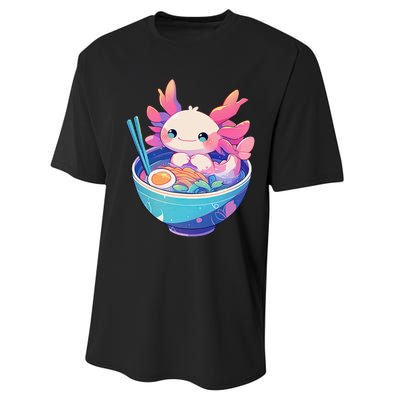 Kawaii Pastel Goth Cute Pin.K Axolotl In A Bowl Of Ramen Performance Sprint T-Shirt