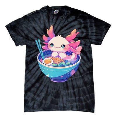 Kawaii Pastel Goth Cute Pin.K Axolotl In A Bowl Of Ramen Tie-Dye T-Shirt