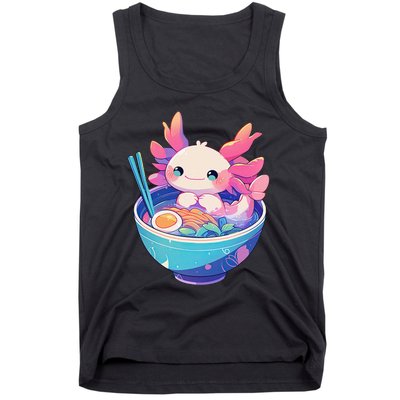 Kawaii Pastel Goth Cute Pin.K Axolotl In A Bowl Of Ramen Tank Top