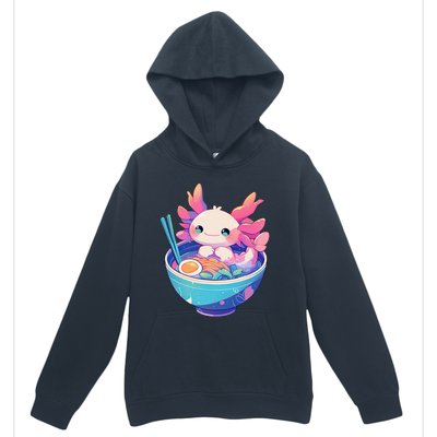 Kawaii Pastel Goth Cute Pin.K Axolotl In A Bowl Of Ramen Urban Pullover Hoodie