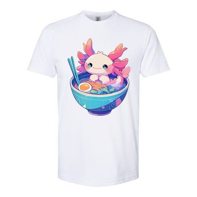 Kawaii Pastel Goth Cute Pin.K Axolotl In A Bowl Of Ramen Softstyle CVC T-Shirt