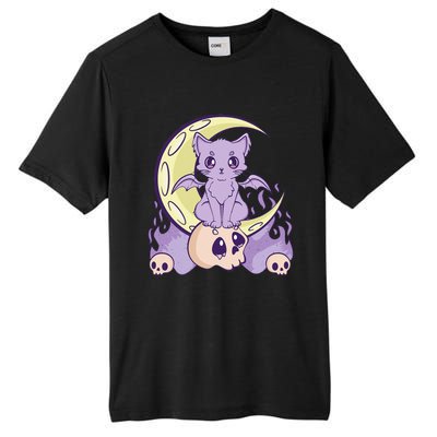 Kawaii Pastel Goth Cute Witchy Cat And Skull Anime Nu  Tall Fusion ChromaSoft Performance T-Shirt