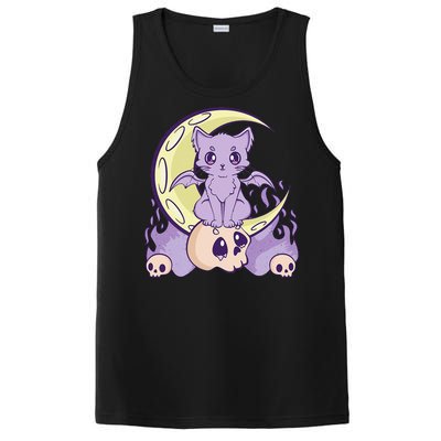 Kawaii Pastel Goth Cute Witchy Cat And Skull Anime Nu  PosiCharge Competitor Tank