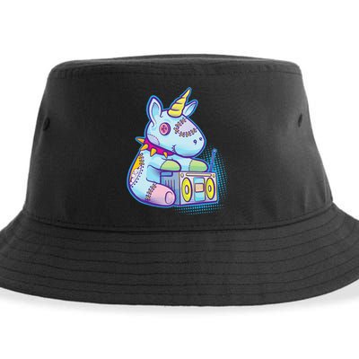 Kawaii Pastel Goth Unicorn Menhera Anime  Sustainable Bucket Hat