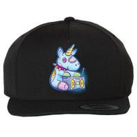 Kawaii Pastel Goth Unicorn Menhera Anime  Wool Snapback Cap