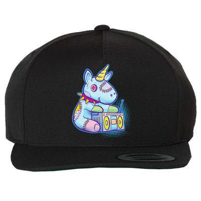 Kawaii Pastel Goth Unicorn Menhera Anime  Wool Snapback Cap