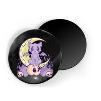 Kawaii Pastel Goth Cute Creepy Witchy Cat And Skull Anime Nu Magnet