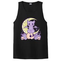 Kawaii Pastel Goth Cute Creepy Witchy Cat And Skull Anime Nu PosiCharge Competitor Tank