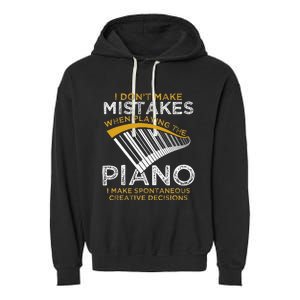 Keyboard Pianist Gifts Music Musician Piano Garment-Dyed Fleece Hoodie