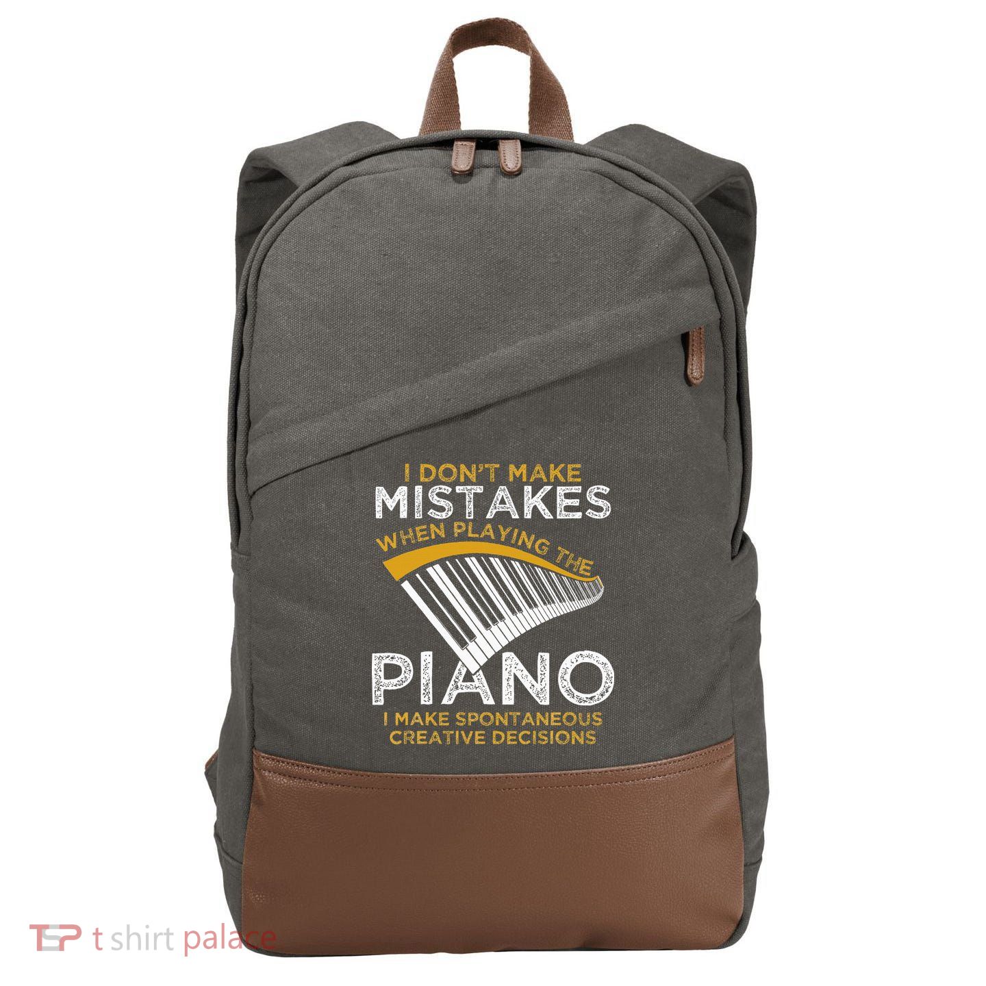Keyboard Pianist Gifts Music Musician Piano Cotton Canvas Backpack