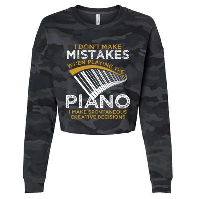 Keyboard Pianist Gifts Music Musician Piano Cropped Pullover Crew