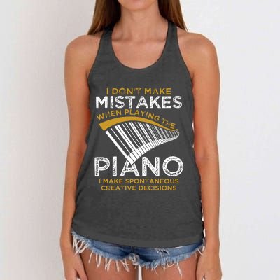 Keyboard Pianist Gifts Music Musician Piano Women's Knotted Racerback Tank