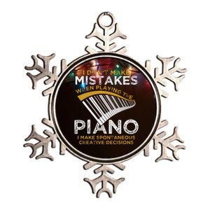 Keyboard Pianist Gifts Music Musician Piano Metallic Star Ornament