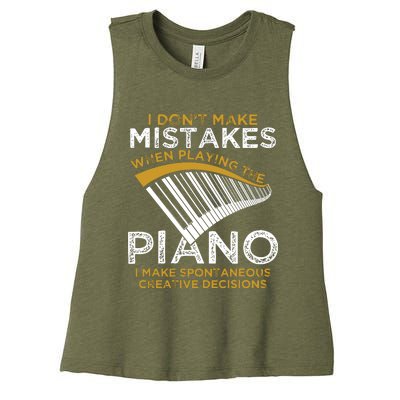 Keyboard Pianist Gifts Music Musician Piano Women's Racerback Cropped Tank