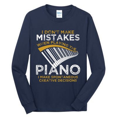 Keyboard Pianist Gifts Music Musician Piano Tall Long Sleeve T-Shirt