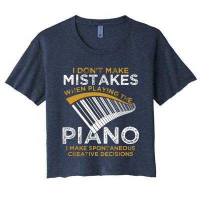 Keyboard Pianist Gifts Music Musician Piano Women's Crop Top Tee