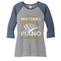 Keyboard Pianist Gifts Music Musician Piano Women's Tri-Blend 3/4-Sleeve Raglan Shirt