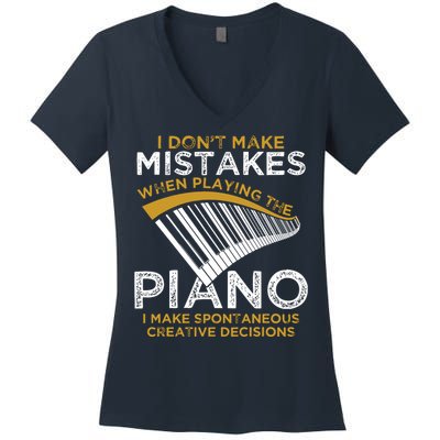 Keyboard Pianist Gifts Music Musician Piano Women's V-Neck T-Shirt