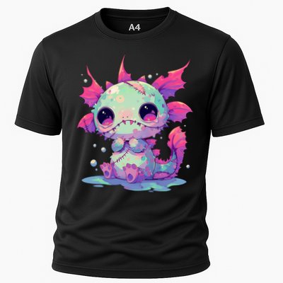 Kawaii Pastel Goth Creepy Cute Zombie Axolotl Cooling Performance Crew T-Shirt