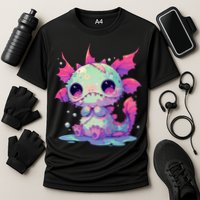 Kawaii Pastel Goth Creepy Cute Zombie Axolotl Cooling Performance Crew T-Shirt
