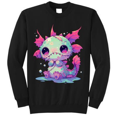 Kawaii Pastel Goth Creepy Cute Zombie Axolotl Sweatshirt