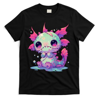 Kawaii Pastel Goth Creepy Cute Zombie Axolotl T-Shirt