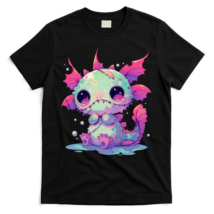 Kawaii Pastel Goth Creepy Cute Zombie Axolotl T-Shirt