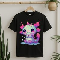 Kawaii Pastel Goth Creepy Cute Zombie Axolotl T-Shirt