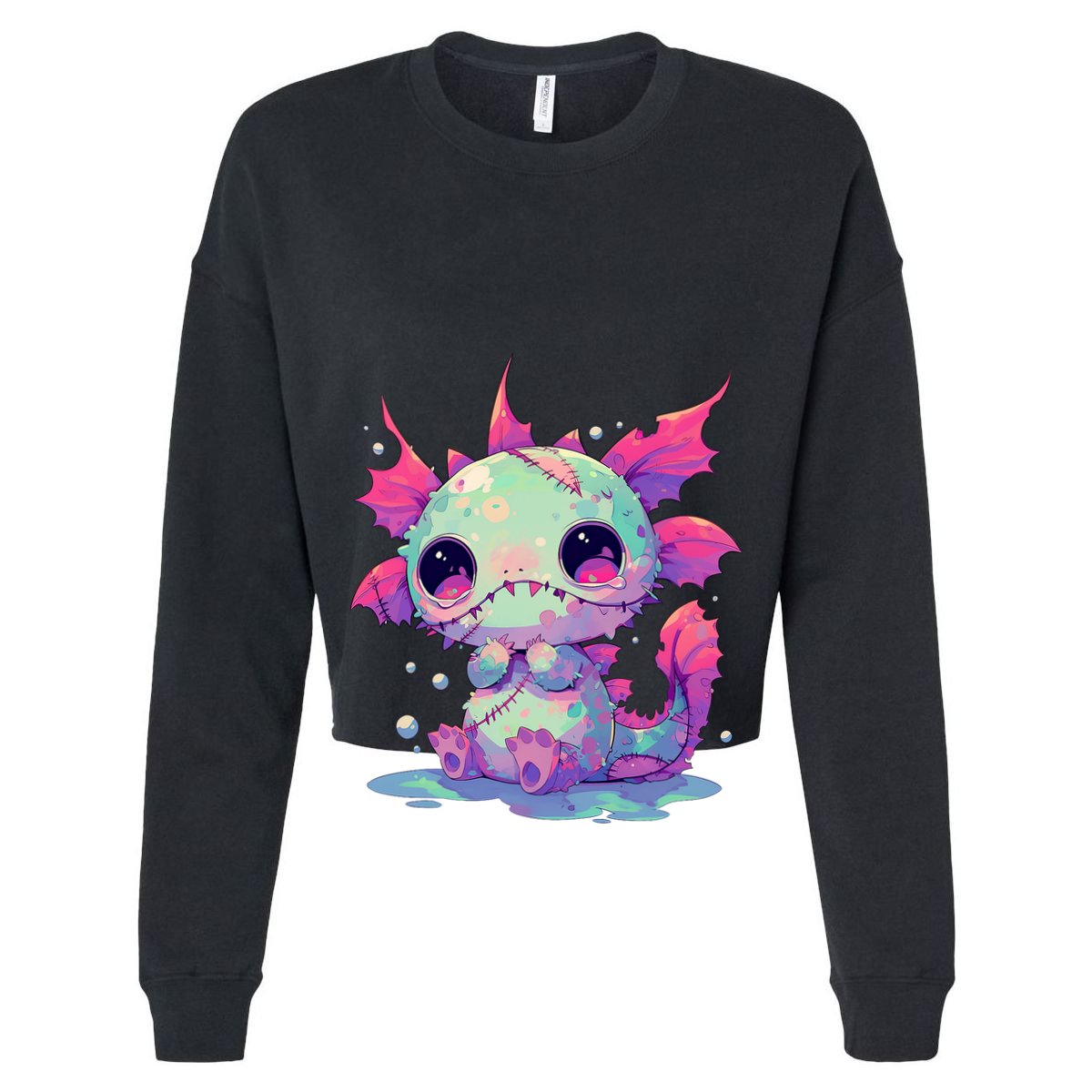 Kawaii Pastel Goth Creepy Cute Zombie Axolotl T-Shirt