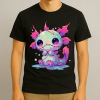 Kawaii Pastel Goth Creepy Cute Zombie Axolotl T-Shirt