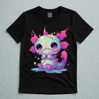 Kawaii Pastel Goth Creepy Cute Zombie Axolotl T-Shirt