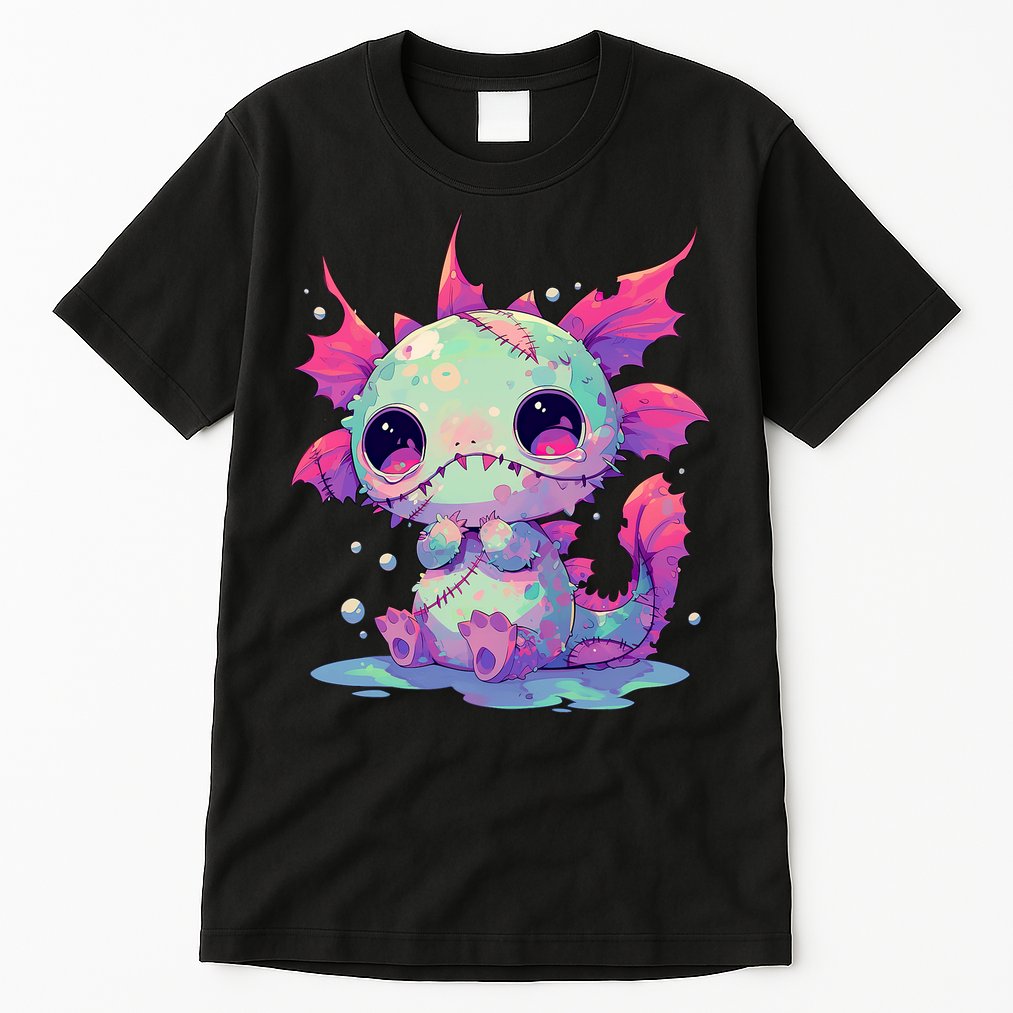 Kawaii Pastel Goth Creepy Cute Zombie Axolotl Tall T-Shirt