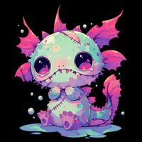 Kawaii Pastel Goth Creepy Cute Zombie Axolotl Impact Tech Backpack
