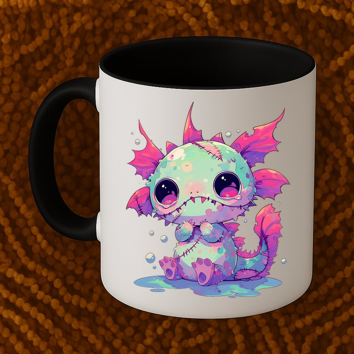 Kawaii Pastel Goth Creepy Cute Zombie Axolotl Mug
