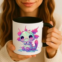 Kawaii Pastel Goth Creepy Cute Zombie Axolotl Mug
