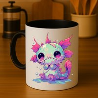 Kawaii Pastel Goth Creepy Cute Zombie Axolotl Mug