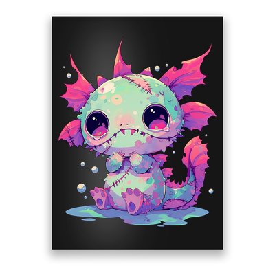 Kawaii Pastel Goth Creepy Cute Zombie Axolotl Poster