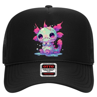 Kawaii Pastel Goth Creepy Cute Zombie Axolotl Hat