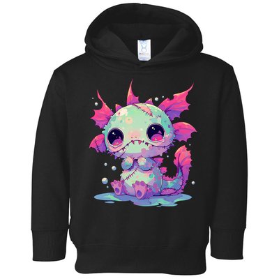 Kawaii Pastel Goth Creepy Cute Zombie Axolotl Toddler Hoodie