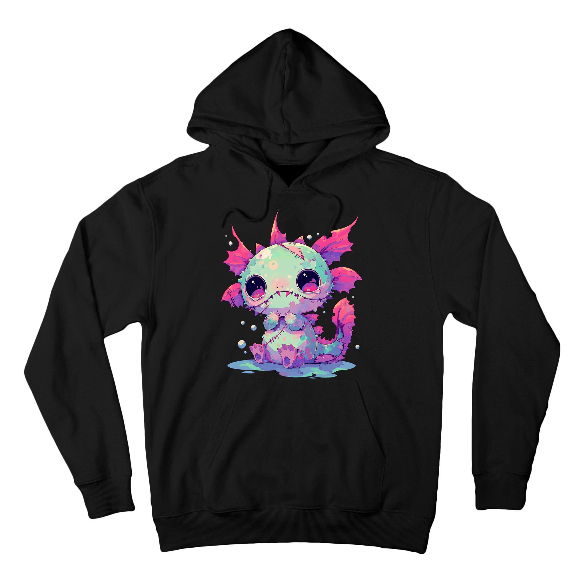 Kawaii Pastel Goth Creepy Cute Zombie Axolotl Tall Hoodie
