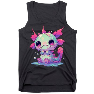 Kawaii Pastel Goth Creepy Cute Zombie Axolotl Tank Top